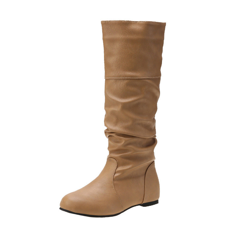 Botine elegante damă cu aspect din piele întoarsă și vârf rotund | M&R - 5 - Modariox