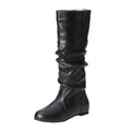 Botine elegante damă cu aspect din piele întoarsă și vârf rotund | M&R - 7 - Modariox