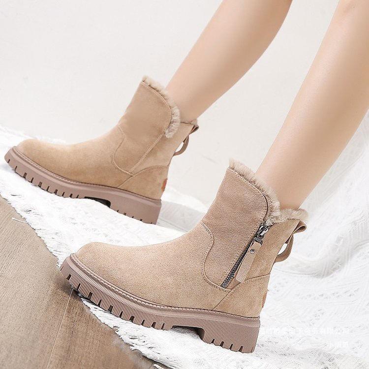 Botine damă cu toc jos și căptușeală din blăniță | M&R - 4 - Modariox