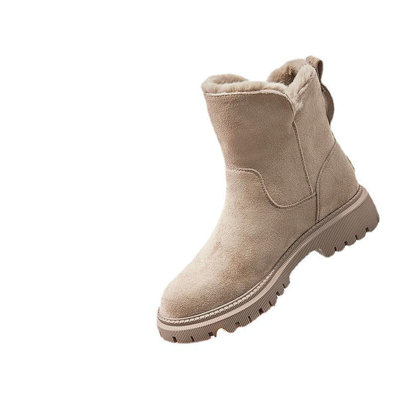 Botine damă cu toc jos și căptușeală din blăniță | M&R - 5 - Modariox