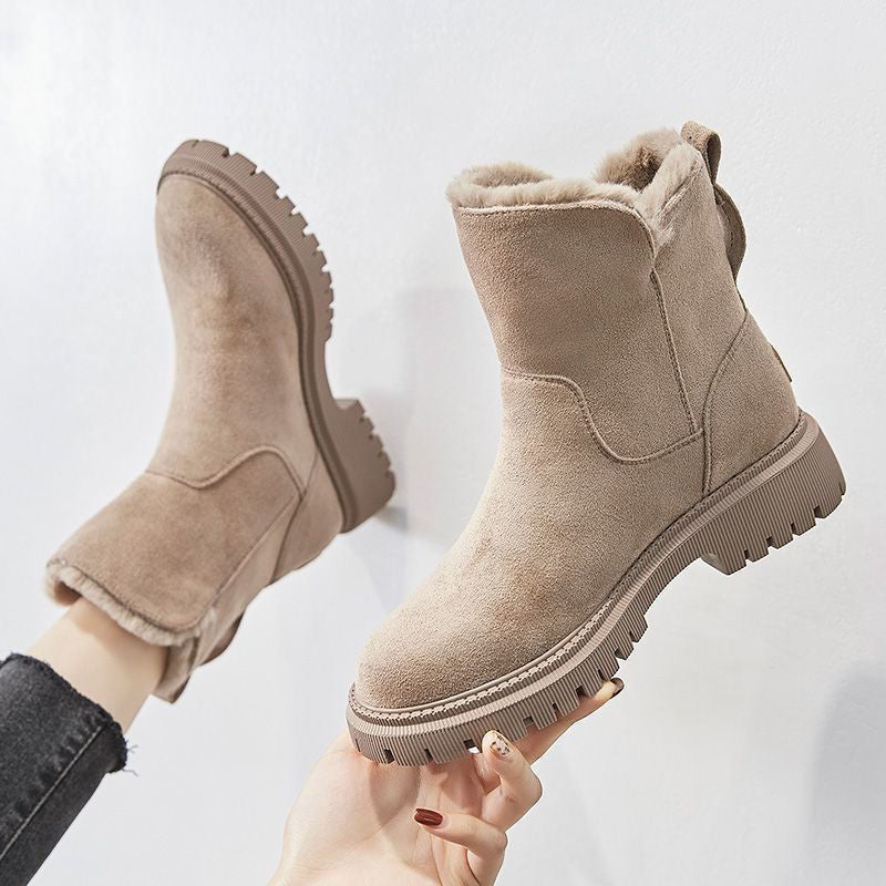 Botine damă cu toc jos și căptușeală din blăniță | M&R - 7 - Modariox