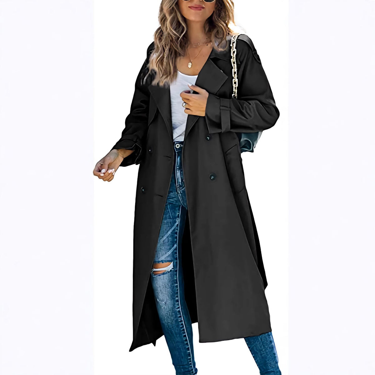 Rochie Trench Midi cu Închidere Dublă și Croială Lejeră | M&R - 2 - Modariox