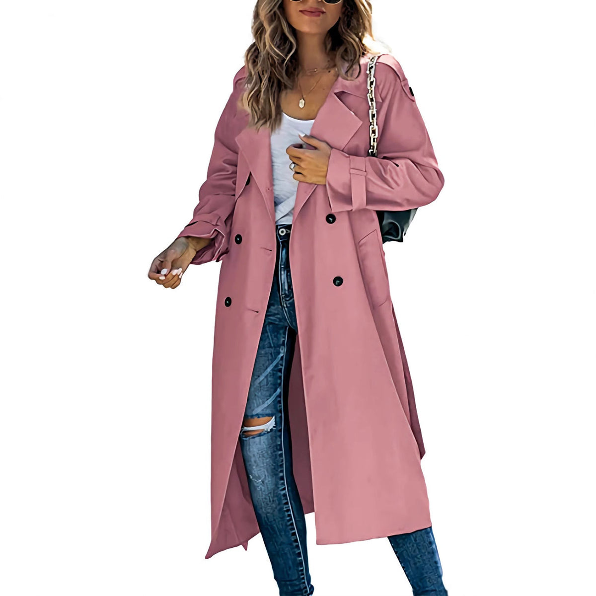 Rochie Trench Midi cu Închidere Dublă și Croială Lejeră | M&R - 4 - Modariox