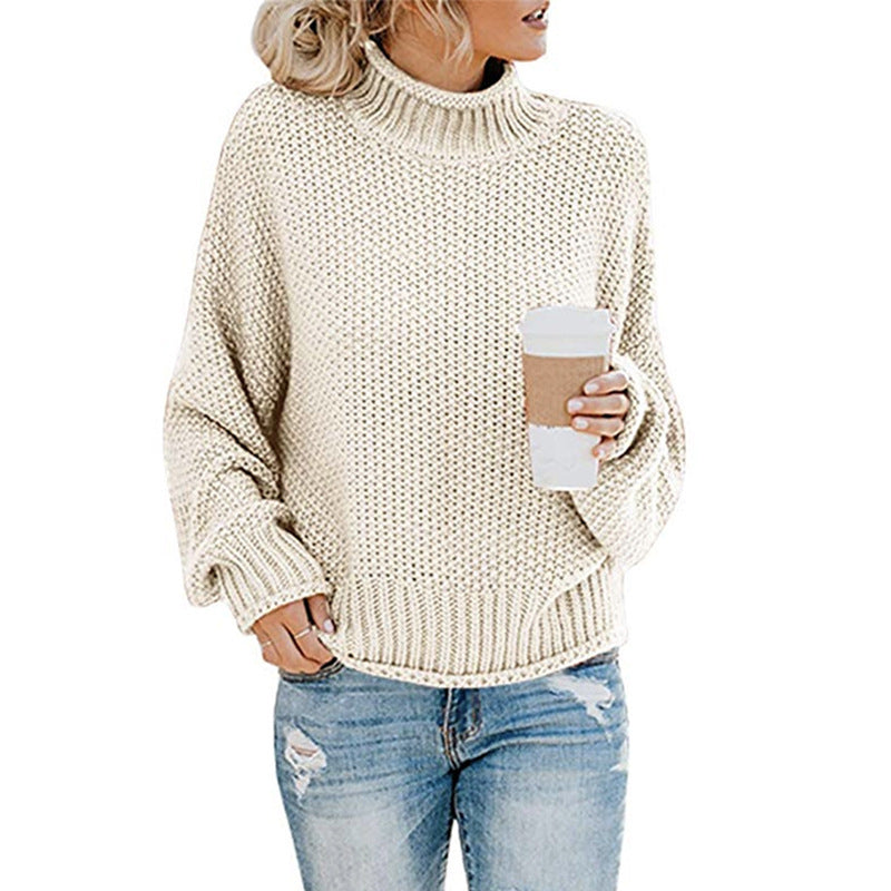 Pulover cu guler înalt din tricot gros | M&R - 3 - Modariox