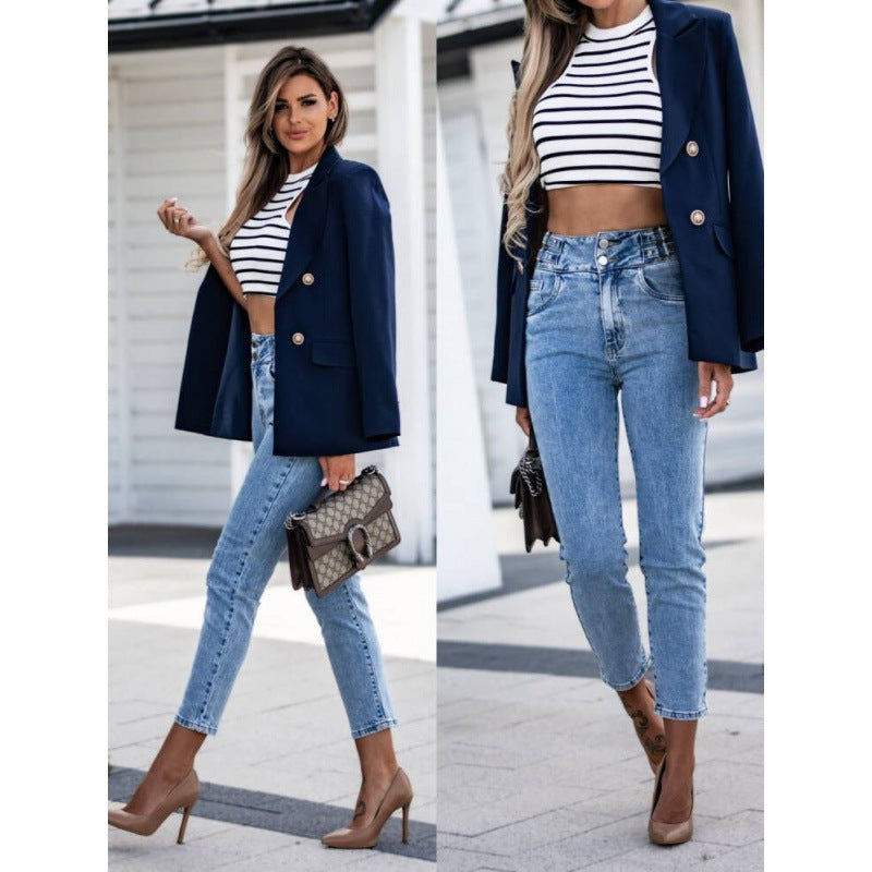 Blazer Damă cu Croială Elegantă și Mâneci Lungi | M&R - 2 - Modariox