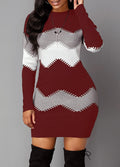 Rochie etui damă cu model Chevron | M&R - 3 - Modariox