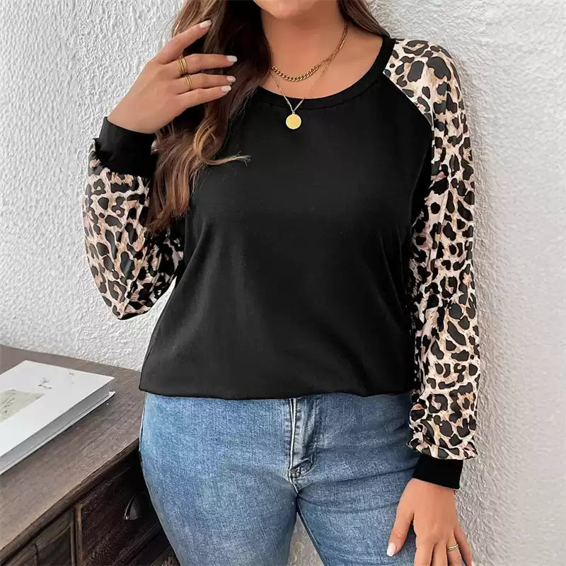 Bluză damă cu mâneci animal print și croi lejer | M&R - 4 - Modariox