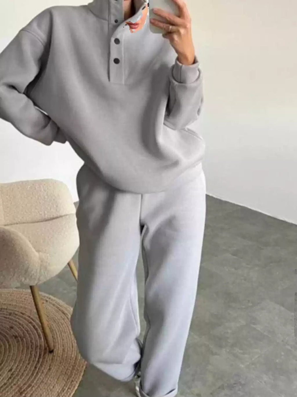 Set Casual cu Guler și Butoni | M&R - 1 - Modariox