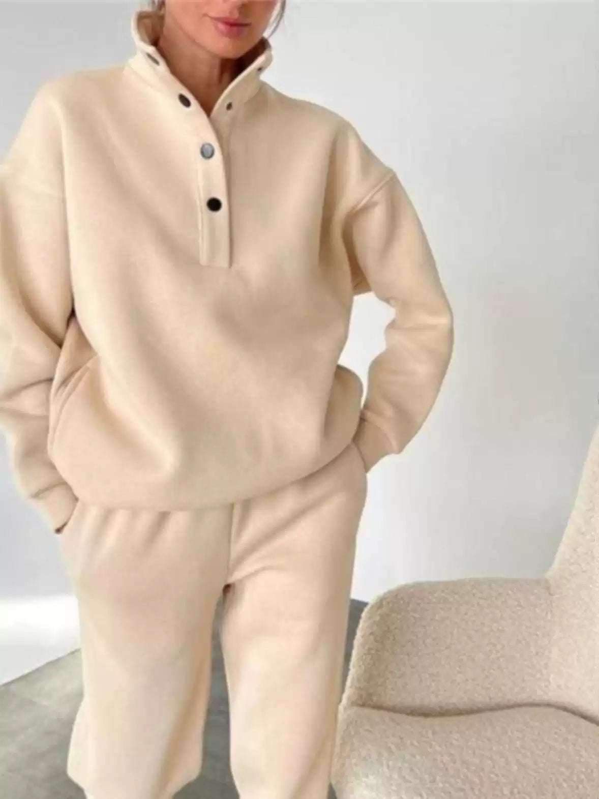 Set Casual cu Guler și Butoni | M&R - 6 - Modariox