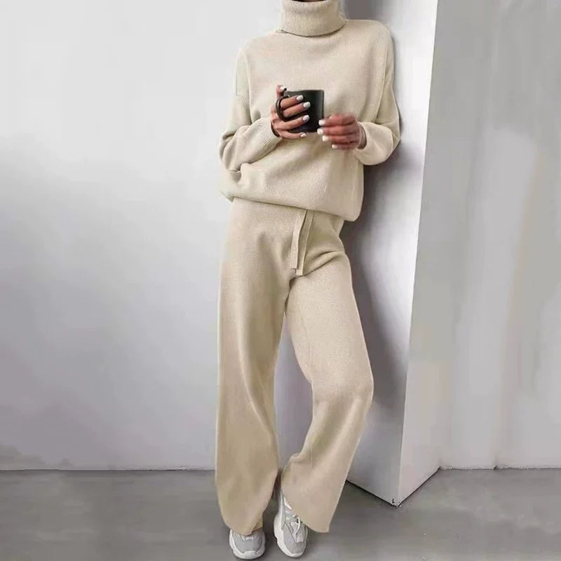 Set două piese lejer cu pulover și pantaloni lărgi | M&R - 8 - Modariox