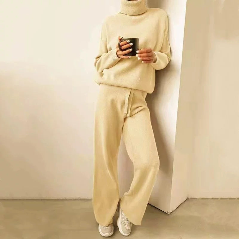 Set două piese lejer cu pulover și pantaloni lărgi | M&R - 11 - Modariox