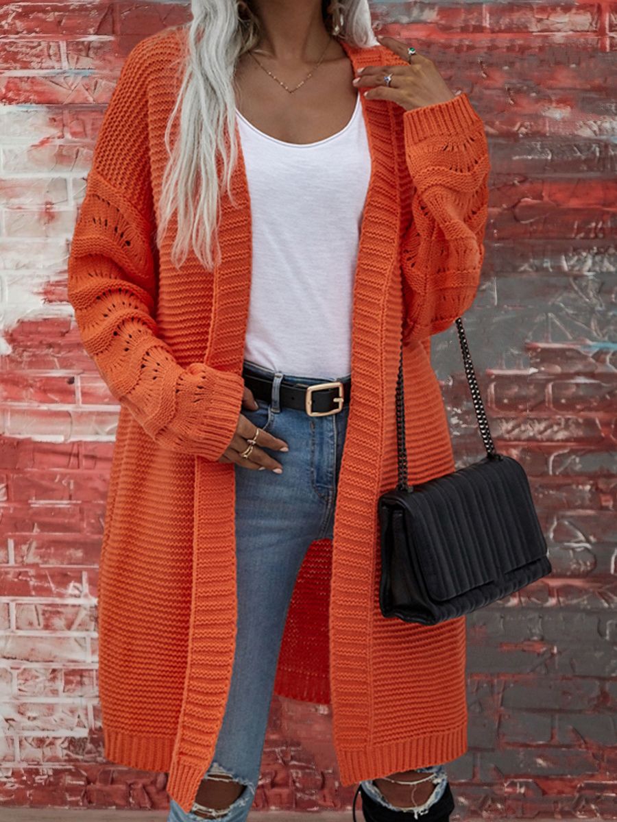 Cardigan elegant pentru femei cu mâneci lungi și decolteu în V - 5 - Modariox