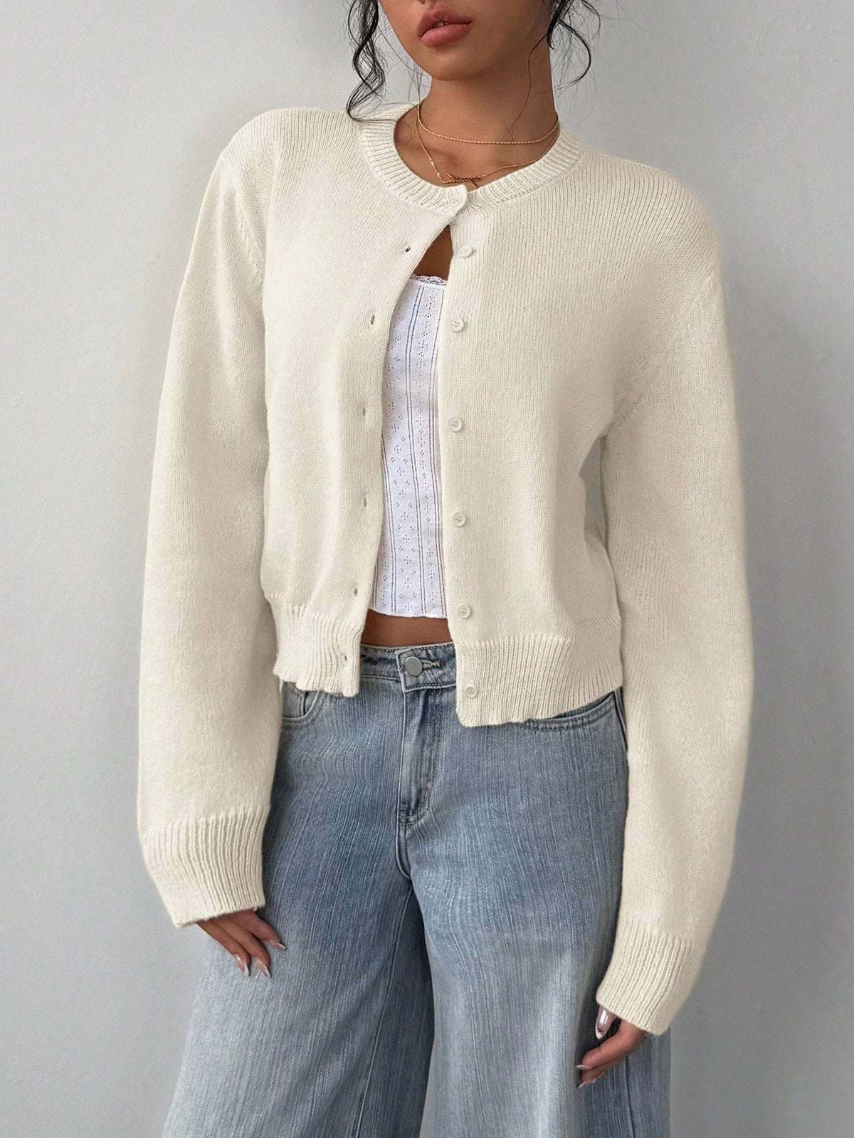 Cardigan damă cu decolteu rotund și mâneci lungi, disponibil în diverse culori - 4 - Modariox