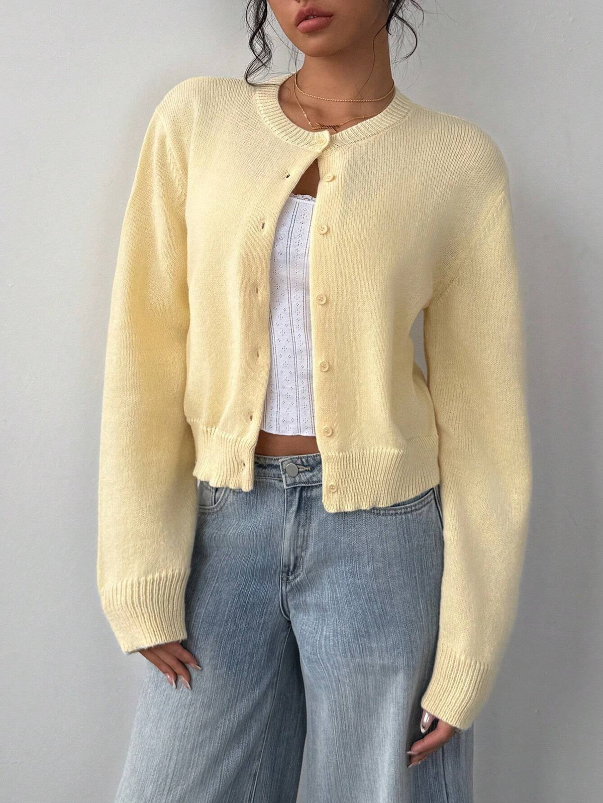 Cardigan damă cu decolteu rotund și mâneci lungi, disponibil în diverse culori - 6 - Modariox