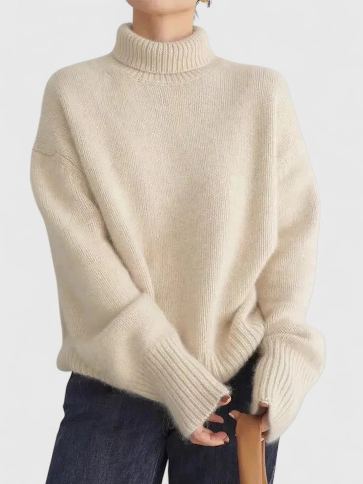 Pulover elegant pentru femei cu guler înalt și croială confortabilă - 2 - Modariox