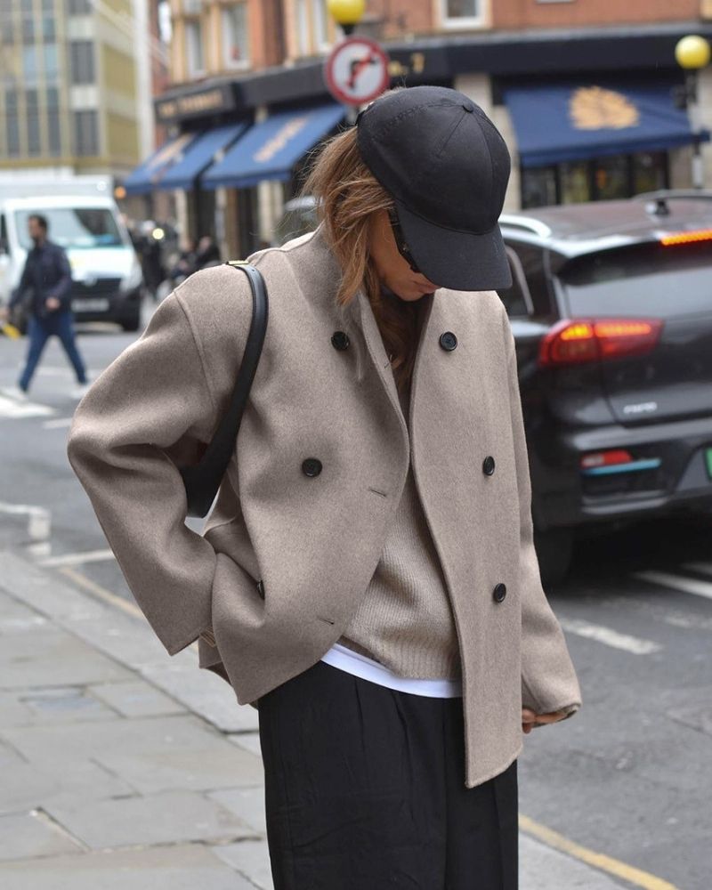 Palton Oversized pentru Femei - Elegant cu Închidere Dublă - 4 - Modariox