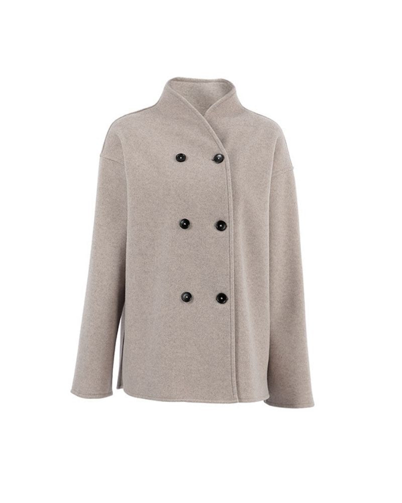Palton Oversized pentru Femei - Elegant cu Închidere Dublă - 6 - Modariox