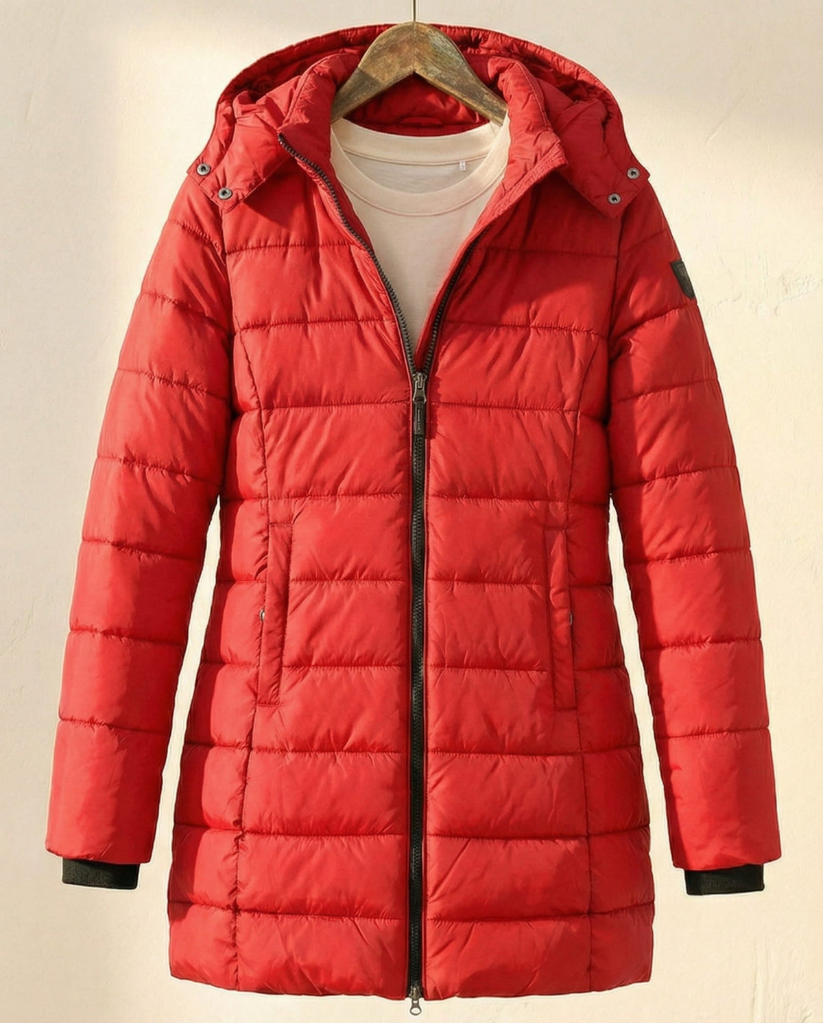 Jachetă Puffer pentru Femei cu Glugă și Croială Elegantă - 2 - Modariox