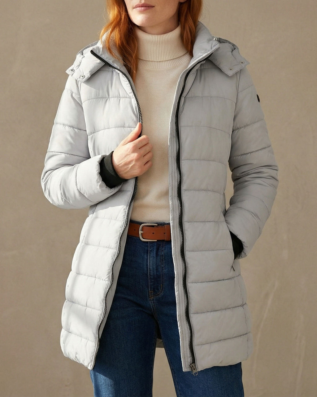 Jachetă Puffer pentru Femei cu Glugă și Croială Elegantă - 9 - Modariox