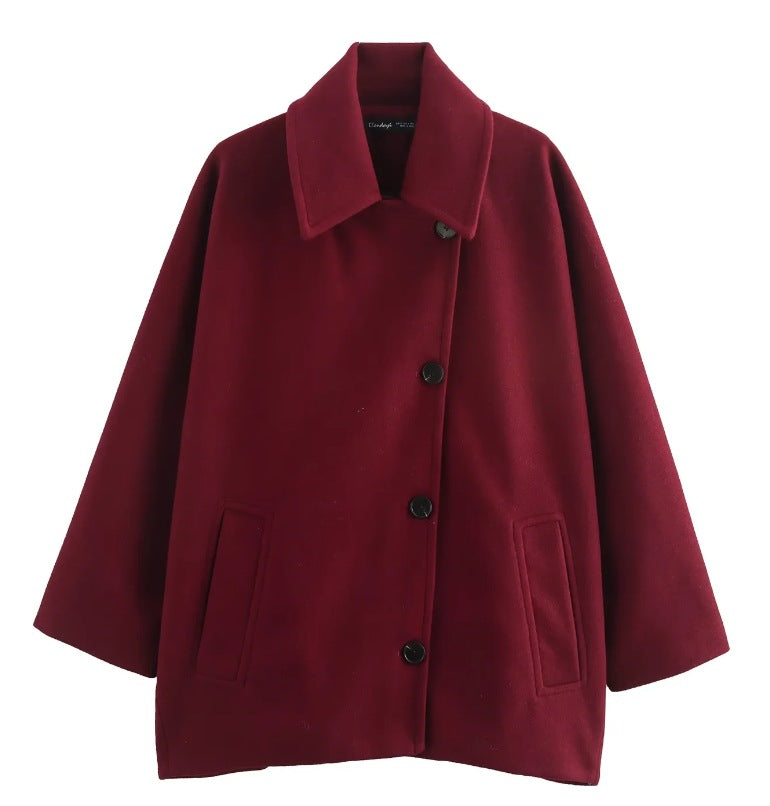 Palton damă cu croi lejer și guler oversized - 5 - Modariox