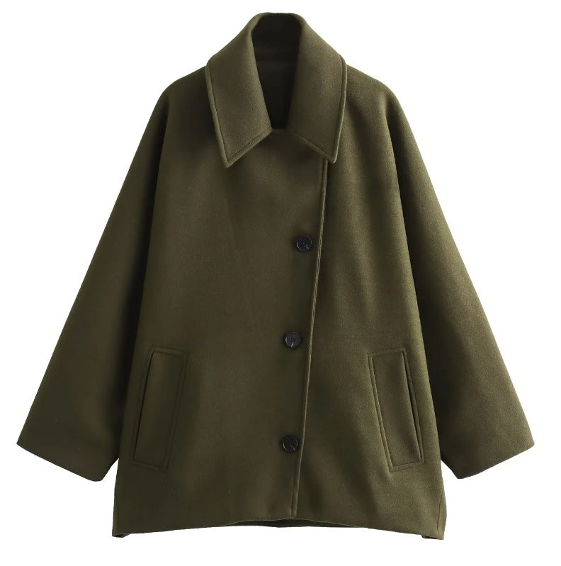 Palton damă cu croi lejer și guler oversized - 6 - Modariox