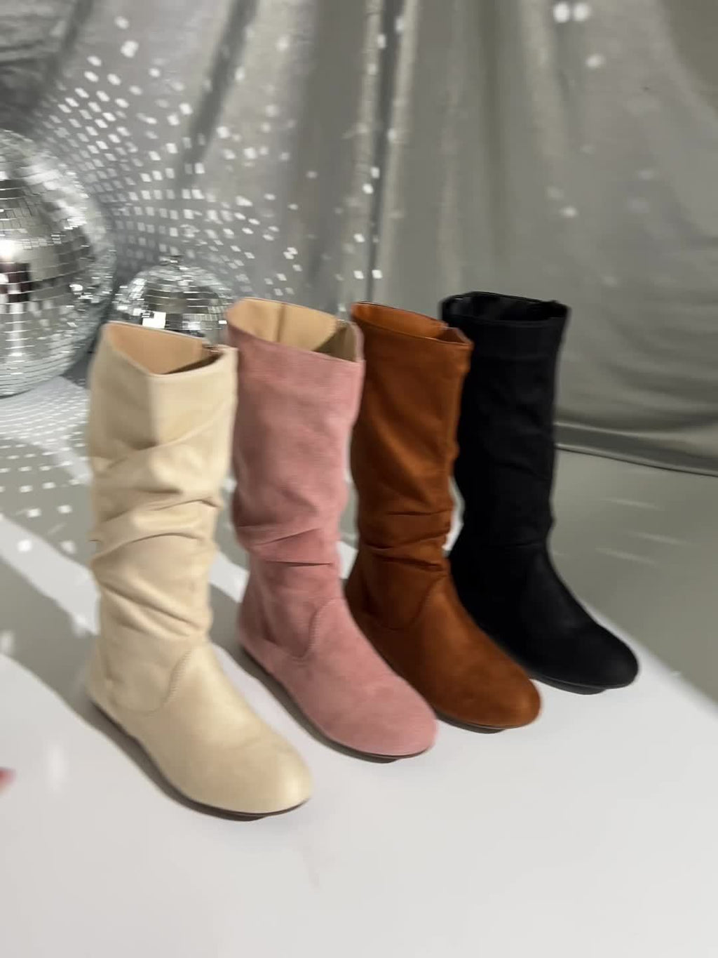 Botine damă cu fermoar și design plisat - 14 - Modariox