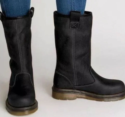 Botine damă cu talpă robustă și tab-uri de tragere - 2 - Modariox