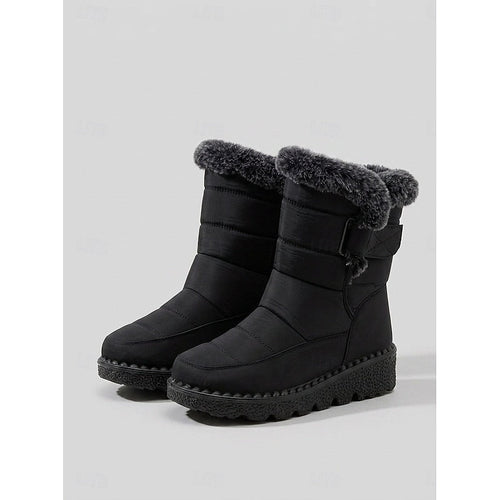 Botine de iarnă damă cu căptușeală călduroasă și talpă anti-derapantă - 1 - Modariox