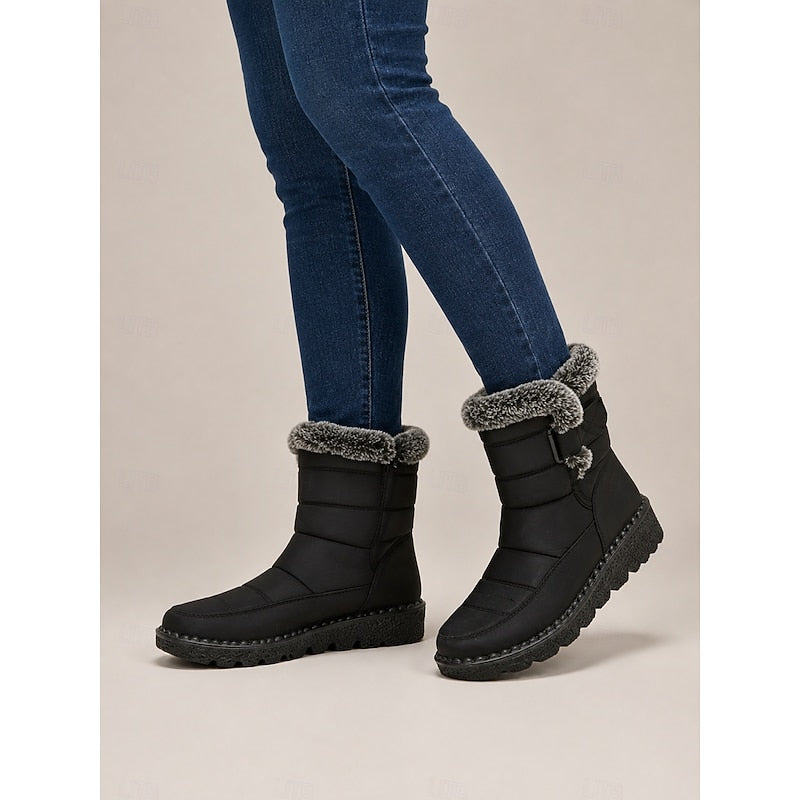 Botine de iarnă damă cu căptușeală călduroasă și talpă anti-derapantă - 5 - Modariox