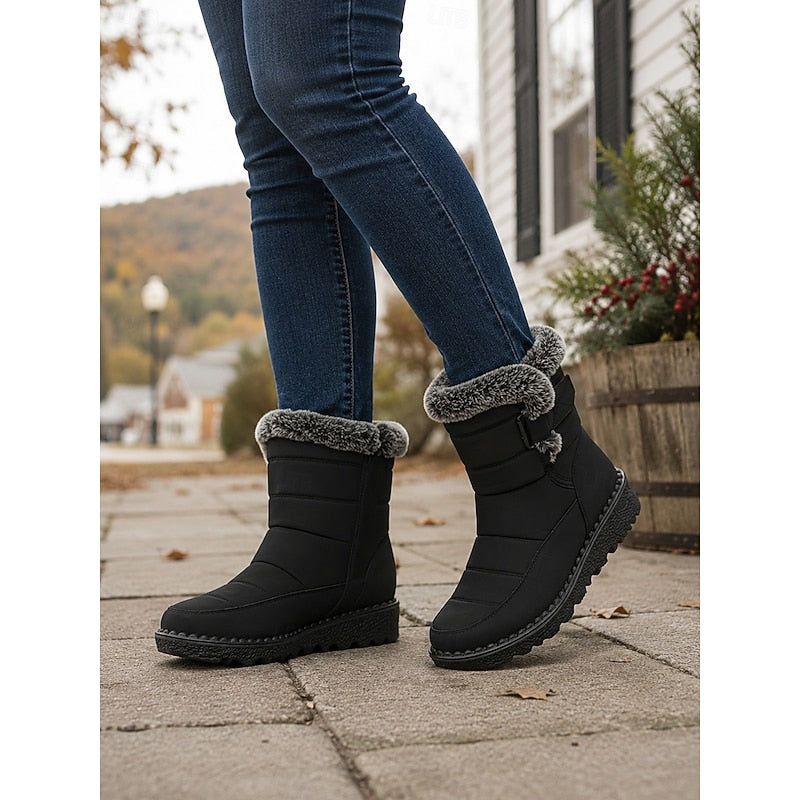 Botine de iarnă damă cu căptușeală călduroasă și talpă anti-derapantă - 10 - Modariox