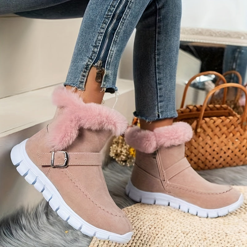 Botine damă cu blană și închidere cu fermoar - 3 - Modariox