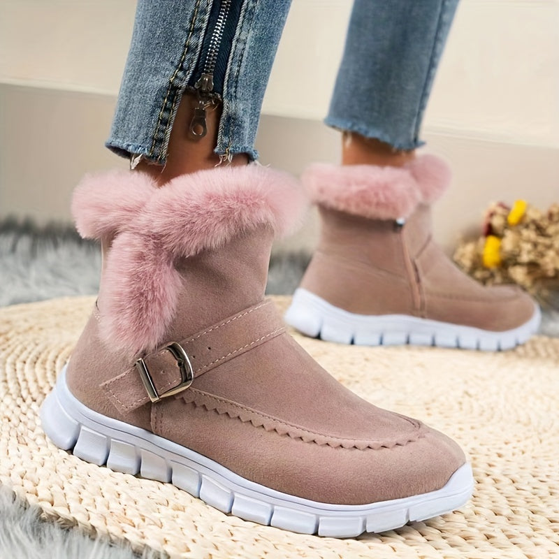 Botine damă cu blană și închidere cu fermoar - 10 - Modariox