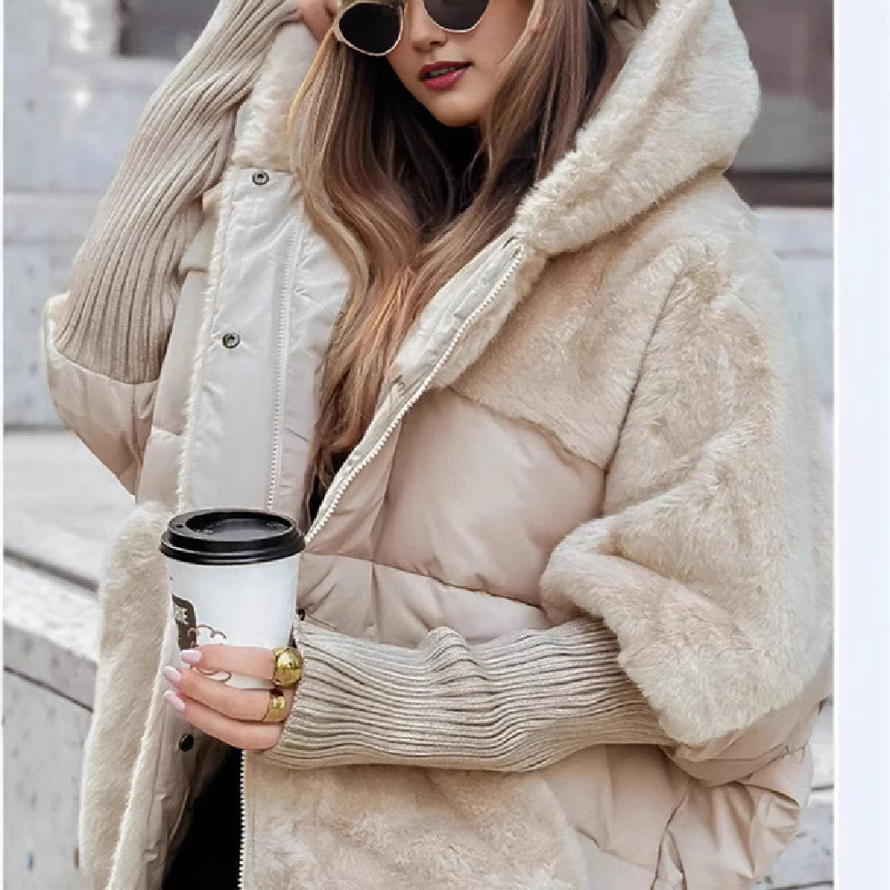 Jachetă oversized damă cu glugă și croială lejeră - 4 - Modariox