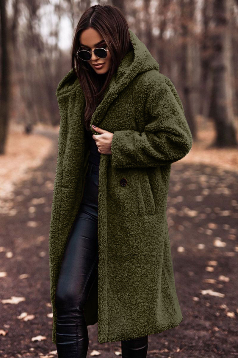 Palton Oversized cu Glugă pentru Damă - Croi Relaxat și Culoare Elegantă - 1 - Modariox