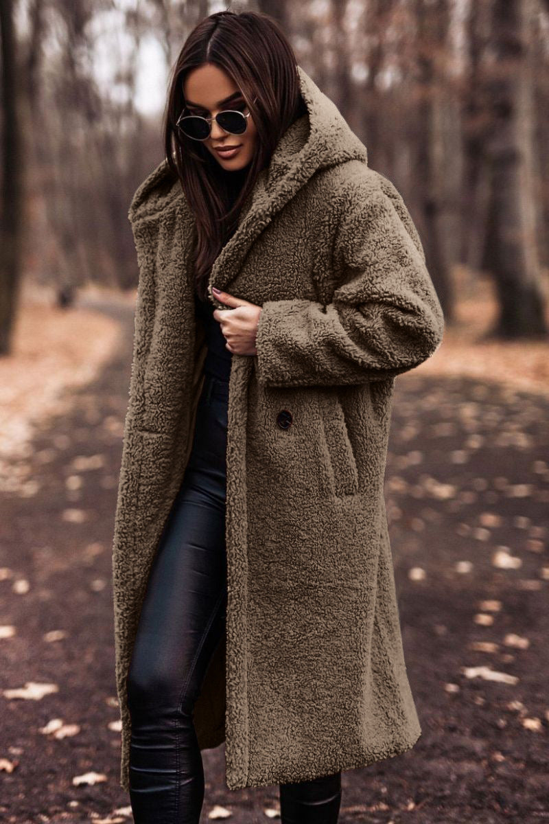 Palton Oversized cu Glugă pentru Damă - Croi Relaxat și Culoare Elegantă - 3 - Modariox