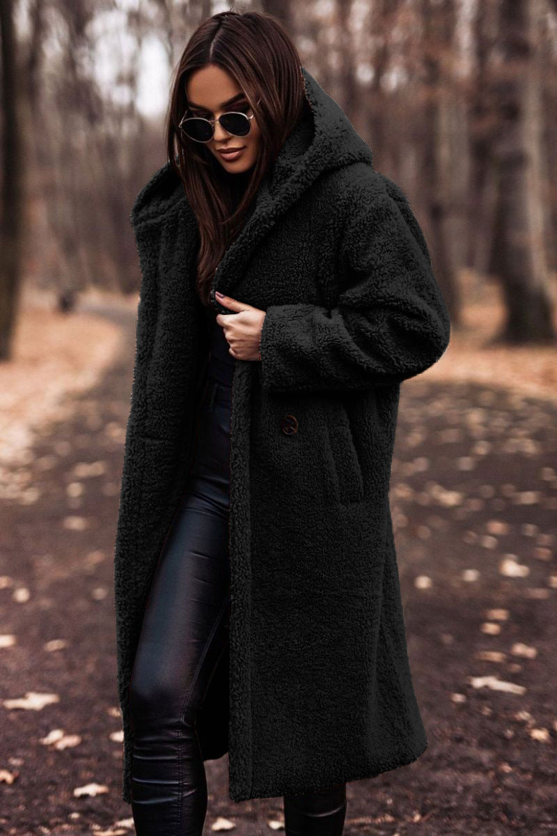 Palton Oversized cu Glugă pentru Damă - Croi Relaxat și Culoare Elegantă - 6 - Modariox