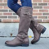 Botine de Damă până la genunchi cu cataramă - 4 - Modariox