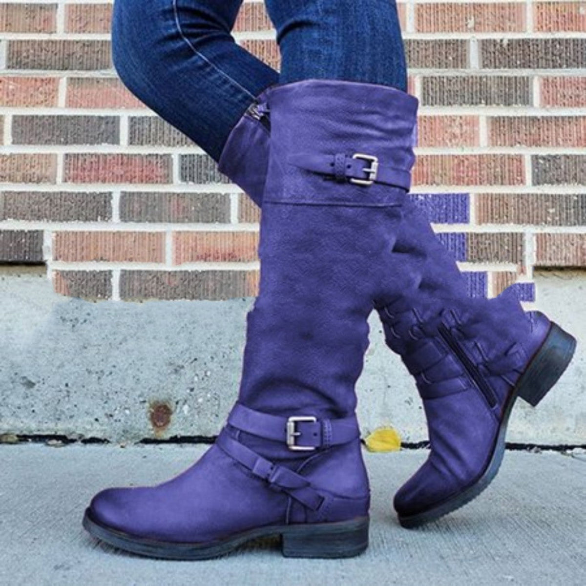 Botine de Damă până la genunchi cu cataramă - 7 - Modariox