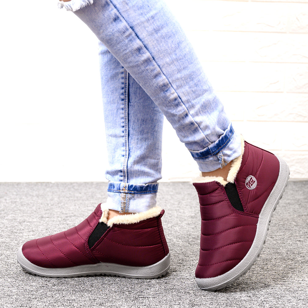 Botine damă cu croiala slip-on și interior călduros - 6 - Modariox