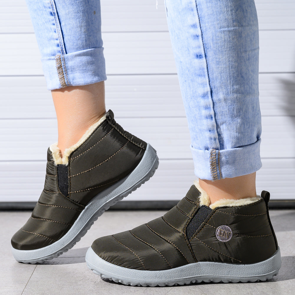 Botine damă cu croiala slip-on și interior călduros - 8 - Modariox