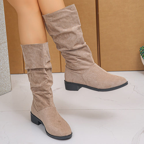Botine de Damă cu Croială Relaxată și Vârf Rotund - 1 - Modariox