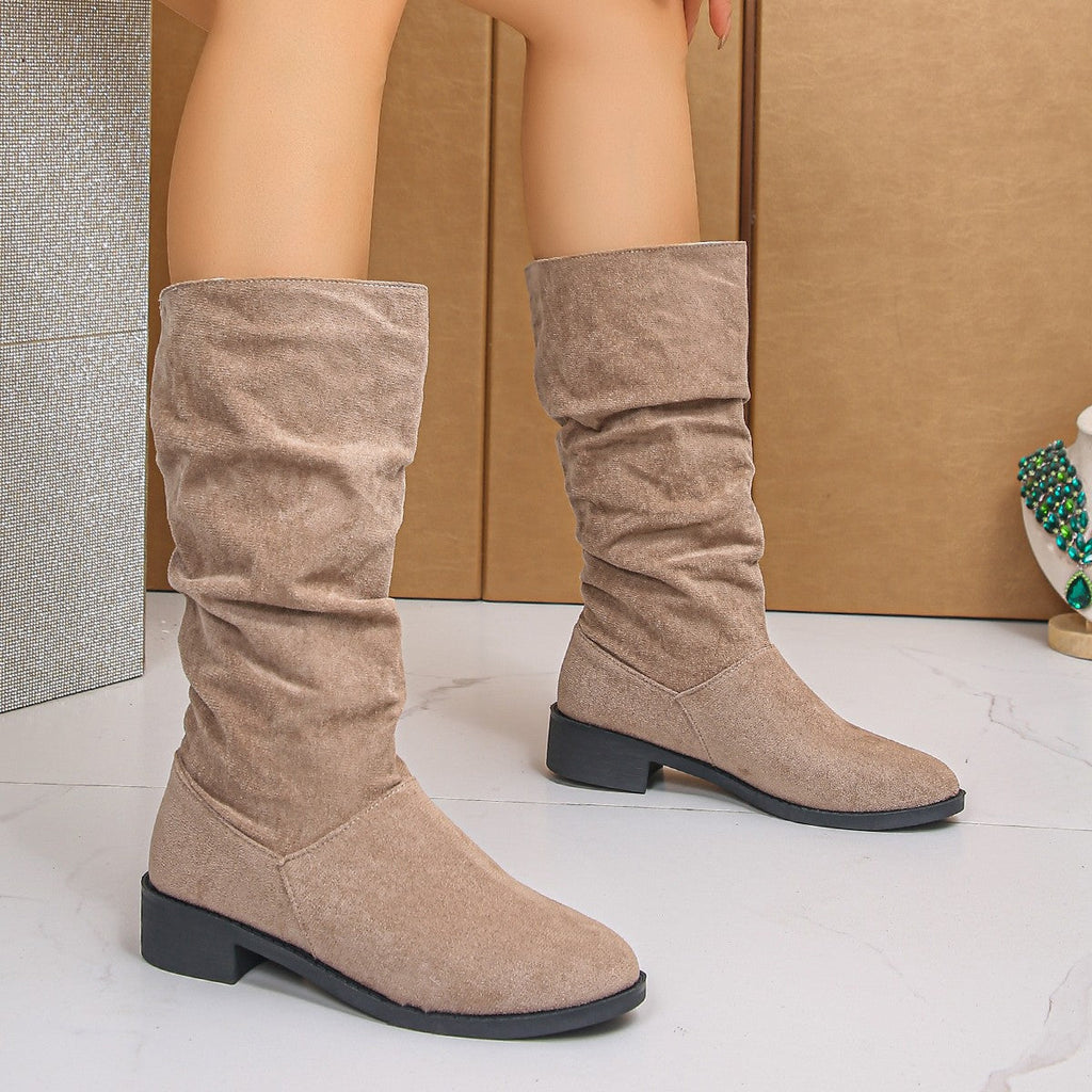 Botine de Damă cu Croială Relaxată și Vârf Rotund - 2 - Modariox
