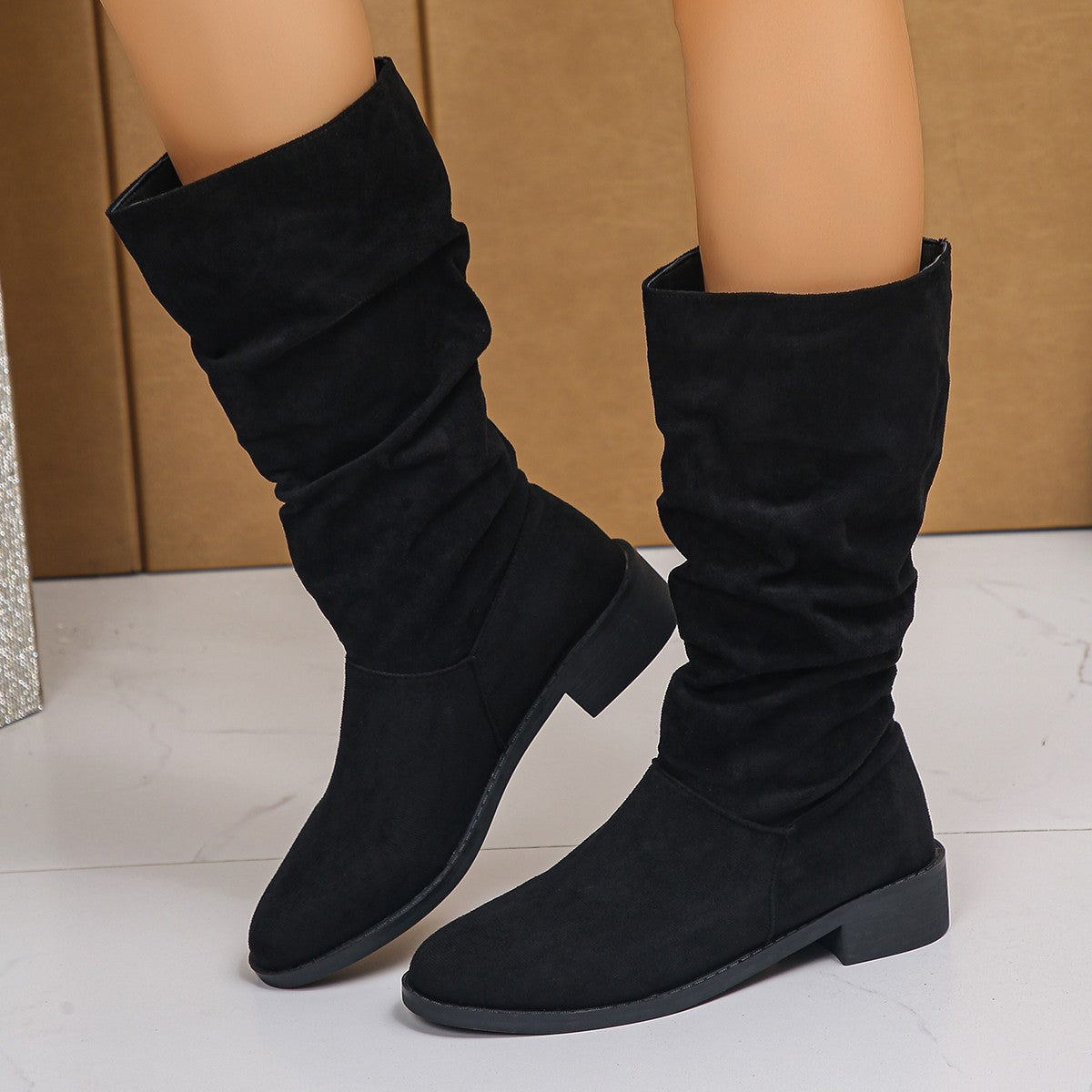Botine de Damă cu Croială Relaxată și Vârf Rotund - 7 - Modariox