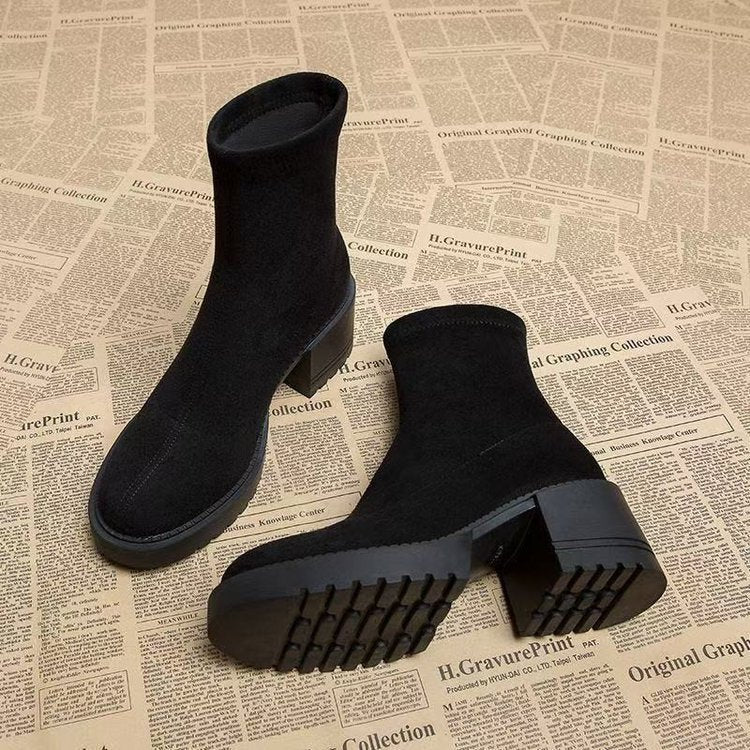 Botine damă cu toc mediu și design minimalist - 3 - Modariox