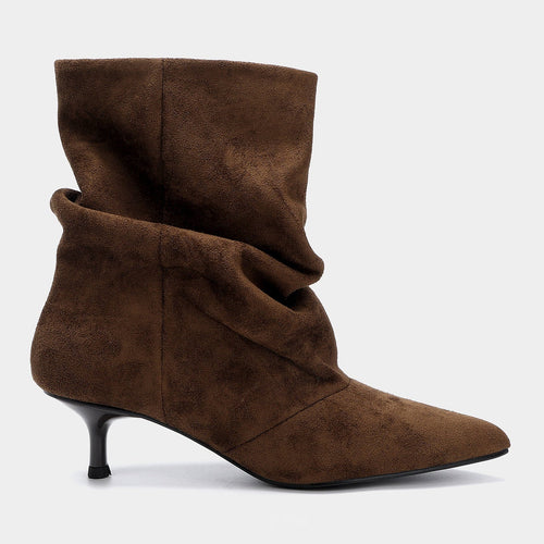 Botine Damă Slouchy cu Vârf Ascuțit și Toc Mic - 1 - Modariox
