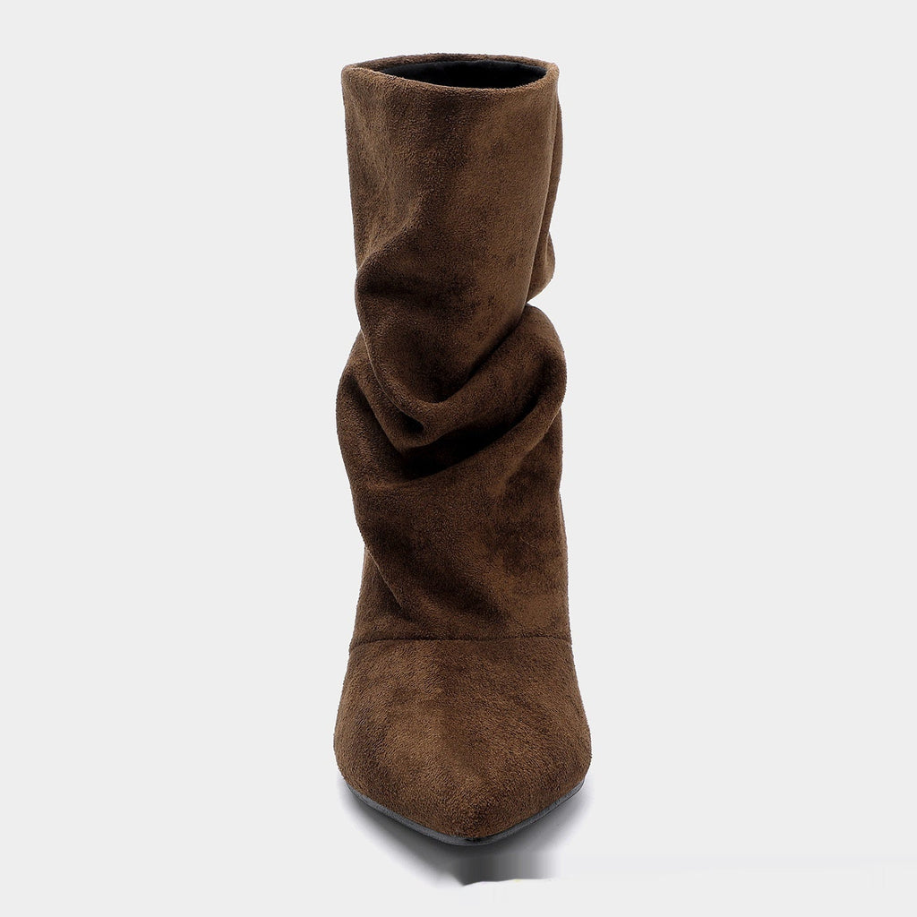 Botine Damă Slouchy cu Vârf Ascuțit și Toc Mic - 2 - Modariox