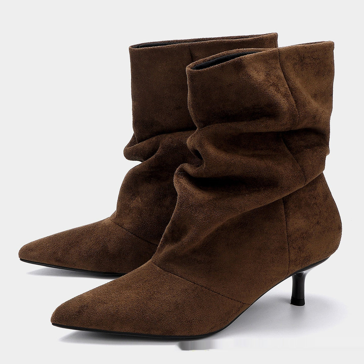 Botine Damă Slouchy cu Vârf Ascuțit și Toc Mic - 3 - Modariox