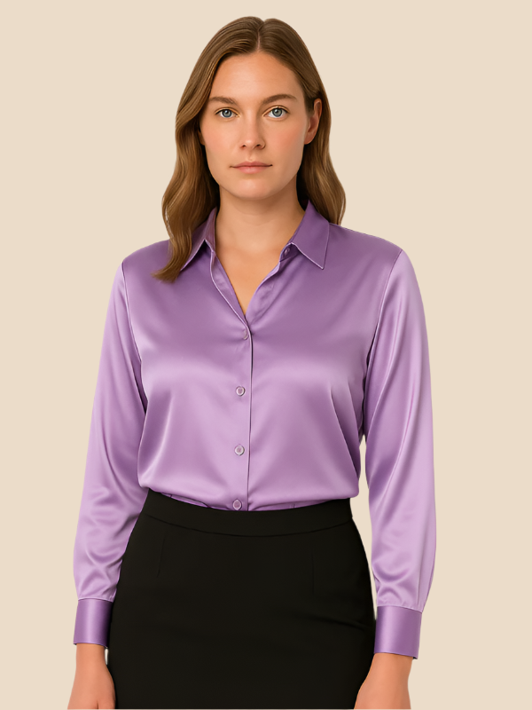 Bluză Damă cu Mâneci Lungi și Guler Clasic, Culoare Variată - 40 - Modariox
