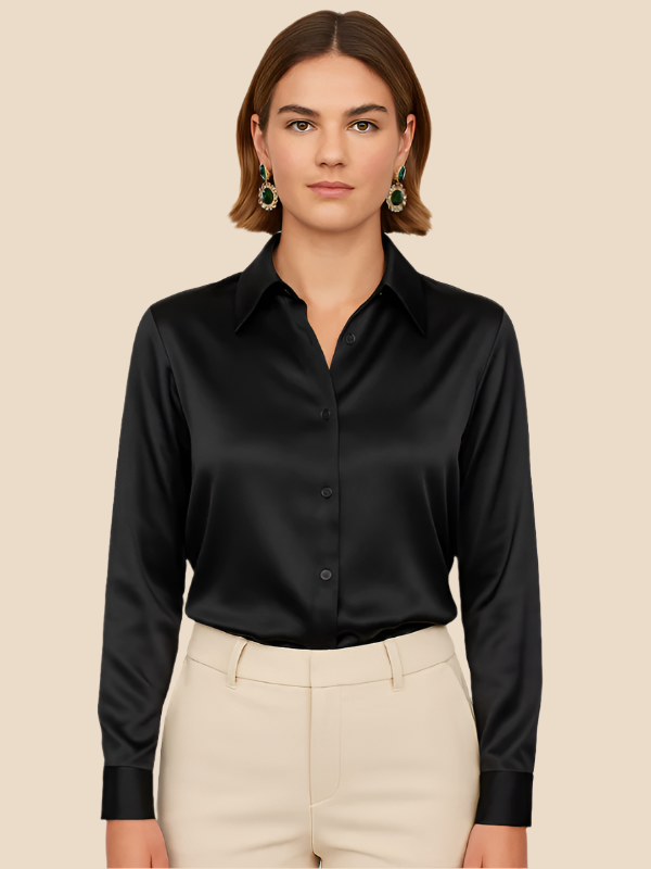 Bluză Damă cu Mâneci Lungi și Guler Clasic, Culoare Variată - 2 - Modariox