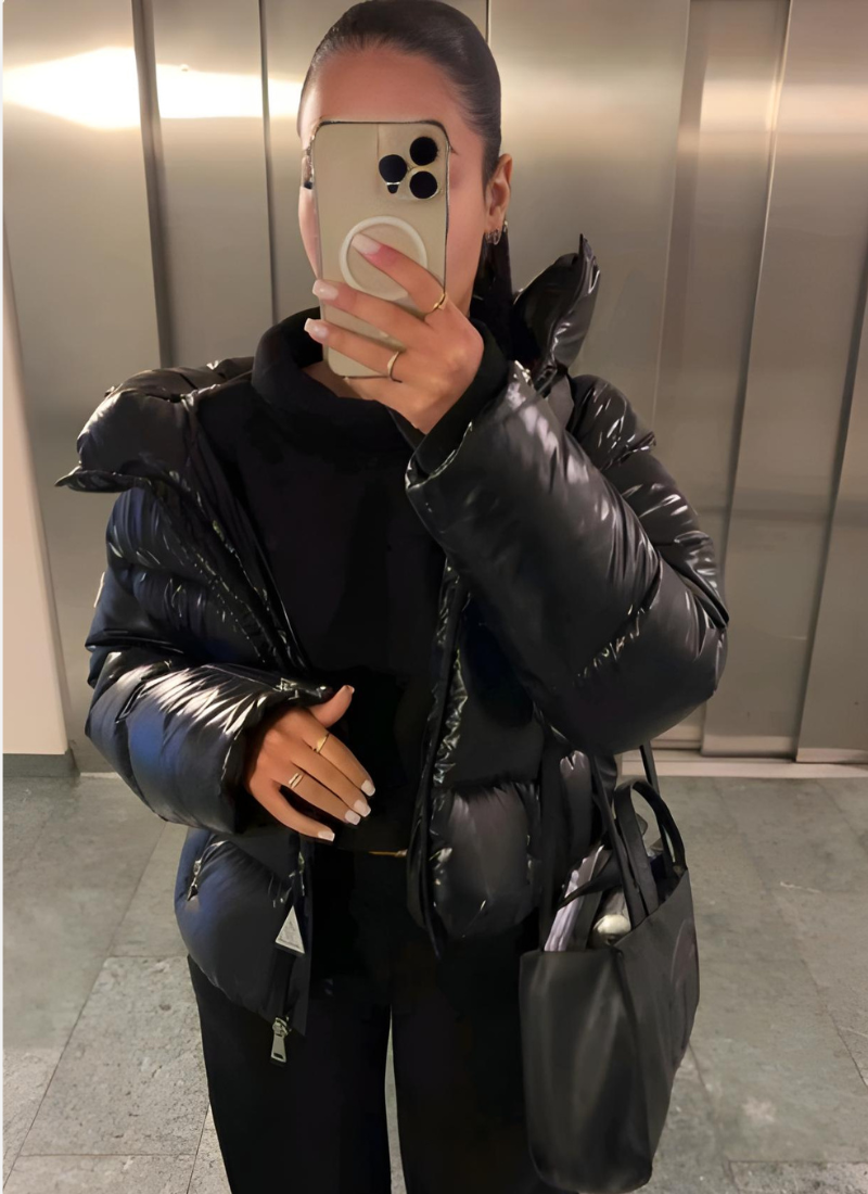 Geacă damă oversized cu glugă mare și croială modernă - 4 - Modariox